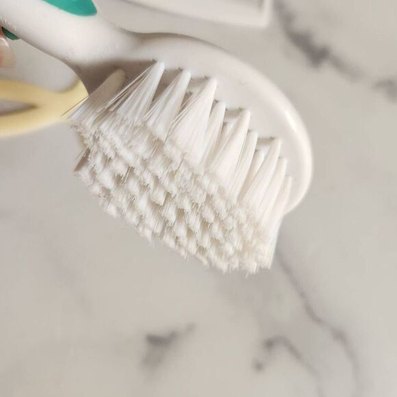 Set of three soft bristle hard comb baby unisex brushes cream vintage double-sid - Picture 4 of 4